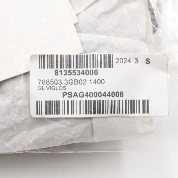 NWT Gucci Wool Cashmere Gloves with Double G Patch in Light Grey/Gold (S) - Picture 11 of 12